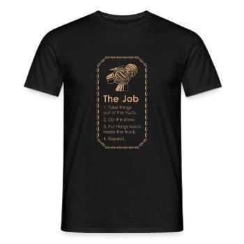 STAGEHAND CREW THE JOB lighting technician gift - Men's T-Shirt - black - Front - AI Model Male 178 light (178cm)