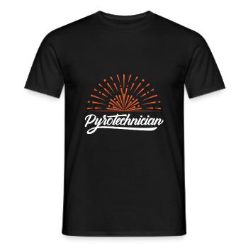 PYROTECHNICIAN PYRO Feuerwerk Neujahr Pyrotechnik - Männer T-Shirt - Schwarz - Vorne - AI Model Male 178 light (178cm)