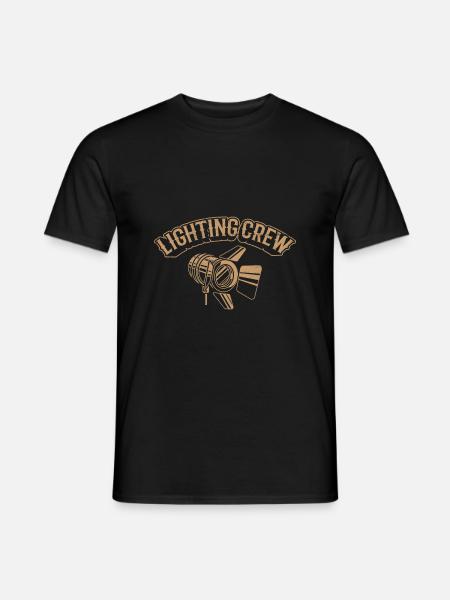 LIGHTING CREW Retro light lighting technician gift - Men's T-Shirt - black
