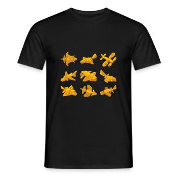 AVION DE QUIMBAYA Offrande d'un ancien astronaute ancien - T-shirt homme - noir - Devant - AI Model Male 178 light (178cm)