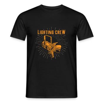 LIGHTING CREW light retro light technician gift - Men's T-Shirt - black - Front - AI Model Male 178 light (178cm)