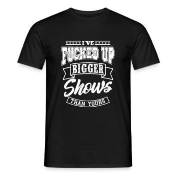 Technicien en éclairage ingénieur du son - T-shirt homme - noir - Devant - AI Model Male 178 light (178cm)