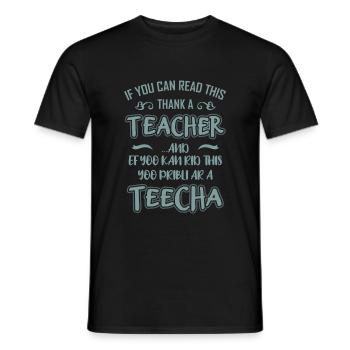 SI VOUS POUVEZ LIRE Cadeau pour les professeurs d'anglais - T-shirt homme - noir - Devant - AI Model Male 178 light (178cm)