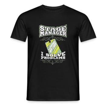 STAGE MANAGER STAGEMANAGER Show gift event plan - Men's T-Shirt - black - Front - AI Model Male 178 light (178cm)