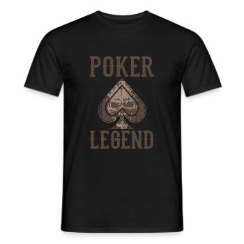POKERN gift poker players for poker players - Men's T-Shirt - black - Front - AI Model Male 178 light (178cm)