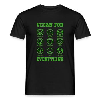 VÉGÉTARIEN Cadeau Protecteur animal pour Vegan VEGAN - T-shirt homme - noir - Devant - AI Model Male 178 light (178cm)