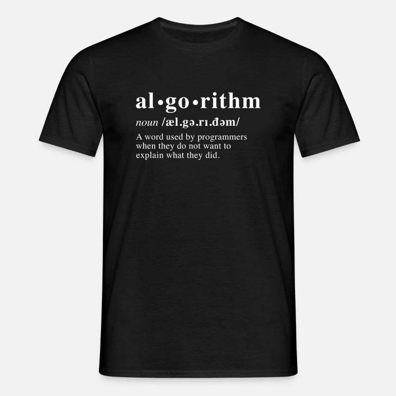 Algorithm Dictionary - Men's T-Shirt - black