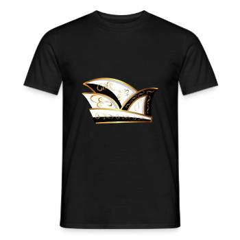 Casquette de comité noir cadeau de carnaval - T-shirt homme - noir - Devant - AI Model Male 178 light (178cm)