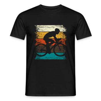RENNRAD RETRO road cyclist Gravelbike road bike - Men's T-Shirt - black - Front - AI Model Male 178 light (178cm)