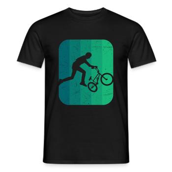 BMX BAR SPIN BMX Rider BMX Bike BMX Bicycle - Men's T-Shirt - black - Front - AI Model Male 178 light (178cm)