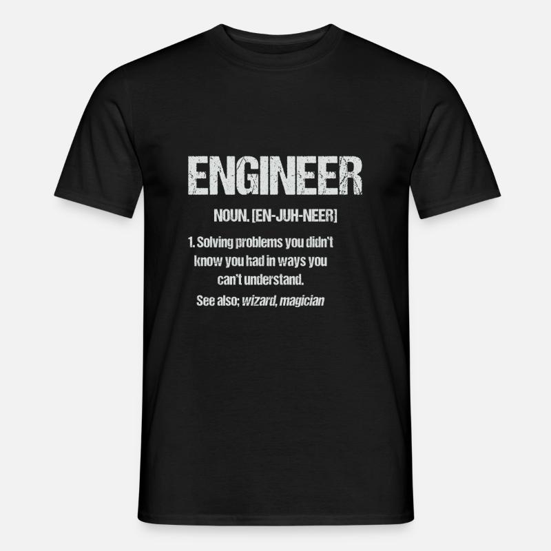 Engineer Lustig Engineering Degree - Men's T-Shirt - black