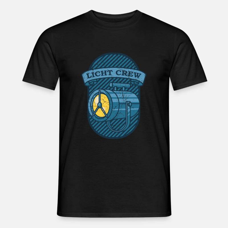 Licht Crew Theater Lichttechniker - Männer T-Shirt - Schwarz
