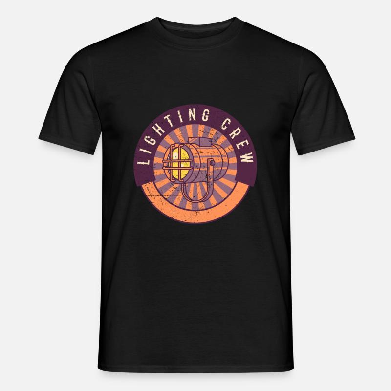 LIGHTING CREW RETRO Lichttechniker - Männer T-Shirt - Schwarz
