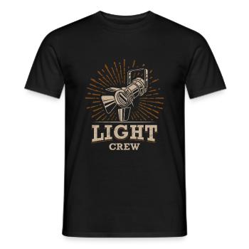 LIGHT CREW Lighting Technology Lighting Technician - Men's T-Shirt - black - Front - AI Model Male 178 light (178cm)