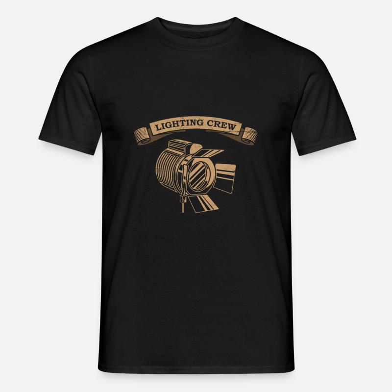 LIGHTING CREW Oberbeleuchter Lichttechniker - Männer T-Shirt - Schwarz