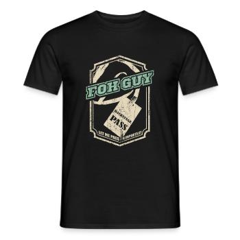 Sound engineer Spruch Event technician - Men's T-Shirt - black - Front - AI Model Male 178 light (178cm)