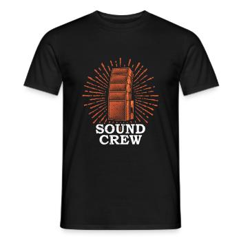 SOUND CREW Sound Engineer Event Technician - Men's T-Shirt - black - Front - AI Model Male 178 light (178cm)