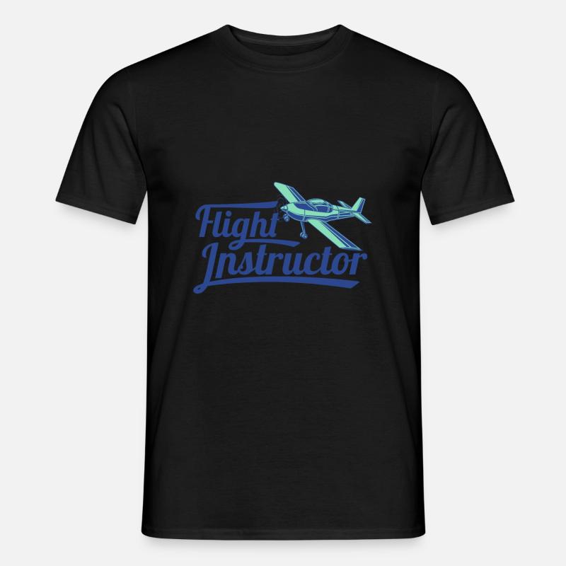 Motorfluglehrer Fluglehrer Pilotenausbilder Flight - Männer T-Shirt - Schwarz