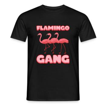 Flamingo Gang Malle Party Tour Group Ladies - Men's T-Shirt - black - Front - AI Model Male 178 light (178cm)