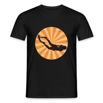 Freitauchen Vintage Freitaucher Apnoetaucher Apnoe - Männer T-Shirt - Schwarz - Vorne - AI Model Male 178 light (178cm)