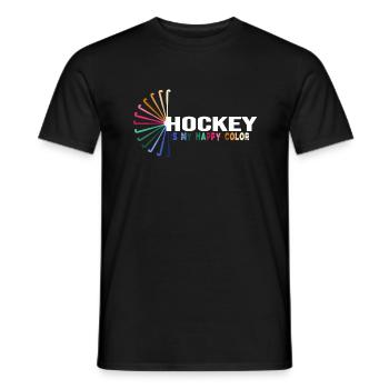 hockey feldhockey hockeysport fieldhockey - Männer T-Shirt - Schwarz - Vorne - AI Model Male 178 light (178cm)