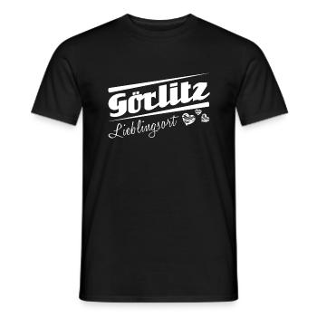 Görlitz - Lieblingsort mit Stadtnamen - Männer T-Shirt - Schwarz - Vorne - AI Model Male 178 light (178cm)
