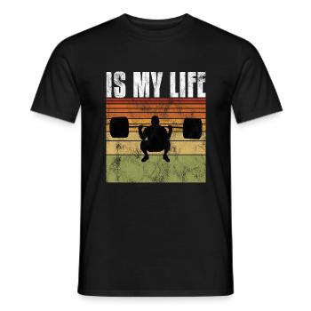This is my life Bodybuilding Bodybuilder Fitness - Männer T-Shirt - Schwarz - Vorne - AI Model Male 178 light (178cm)