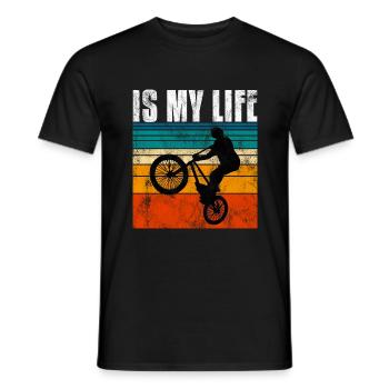 BMX is my life Bike Bike Bicycle Motocross - Men's T-Shirt - black - Front - AI Model Male 178 light (178cm)