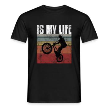 BMX is my life Bike Bike Bicycle Motocross - Men's T-Shirt - black - Front - AI Model Male 178 light (178cm)