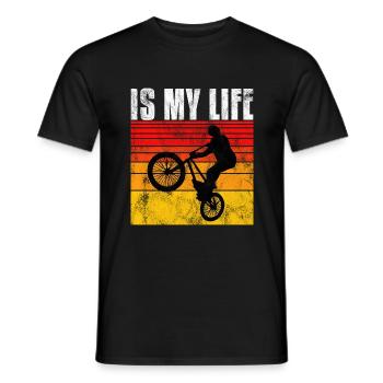 BMX is my life Bike Bicycle Motocross - Men's T-Shirt - black - Front - AI Model Male 178 light (178cm)