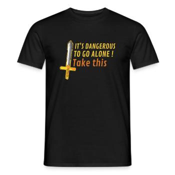 Take this - Men's T-Shirt - black - Front - AI Model Male 178 light (178cm)