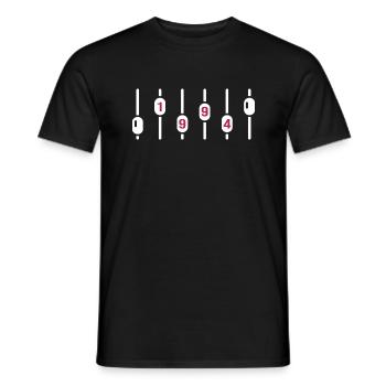 1994 Anniversaire Ingénieur du son DJ Disco - T-shirt homme - noir - Devant - AI Model Male 178 light (178cm)
