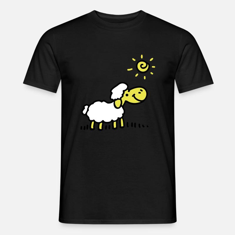 Moutons Sun 3 - T-shirt homme - noir
