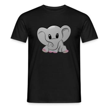 Elefant Elefantenbaby Babyfant - Männer T-Shirt - Schwarz - Vorne - AI Model Male 178 light (178cm)