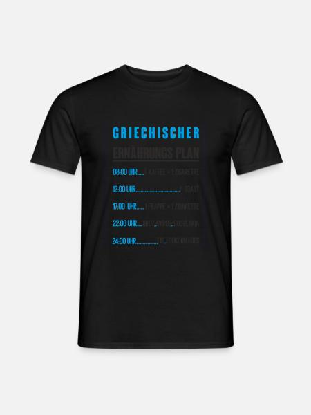 Griechischer Ernährungsplan - Männer T-Shirt - Schwarz