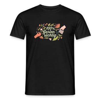Gartensüchtig Landschaftsgärtner Hobbygärtner - Männer T-Shirt - Schwarz - Vorne - AI Model Male 178 light (178cm)