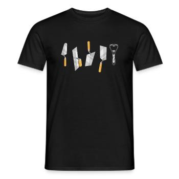 mason craftsmen brick mortar mason trowel - Men's T-Shirt - black - Front - AI Model Male 178 light (178cm)