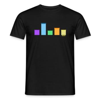 Parkour Arc-en-ciel-Parkour-Art Freerunning - T-shirt homme - noir - Devant - AI Model Male 178 light (178cm)