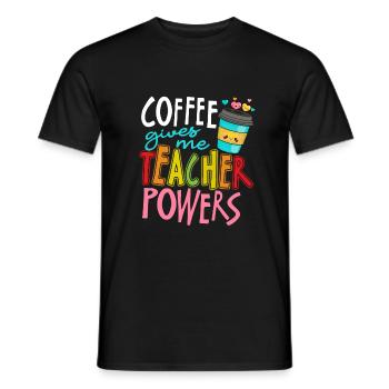 Teacher Teacher Coffee - Men's T-Shirt - black - Front - AI Model Male 178 light (178cm)