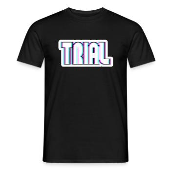 TRIAL glitch - Trialbike Fahrrad Motorrad Sport - Männer T-Shirt - Schwarz - Vorne - AI Model Male 178 light (178cm)