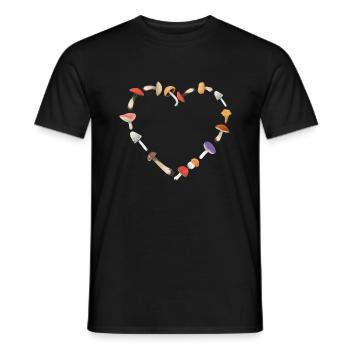 Steinpilze | Pfifferling | Champignons - Männer T-Shirt - Schwarz - Vorne - AI Model Male 178 light (178cm)