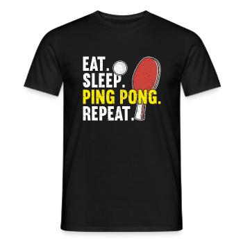 Ping Pong Table Tennis Ping-Pong - Men's T-Shirt - black - Front - AI Model Male 178 light (178cm)