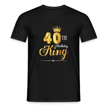 40. Geburtstag König 40 Jahre Geburtstag Ehemann - Männer T-Shirt - Schwarz - Vorne - AI Model Male 178 light (178cm)