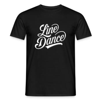 Line Dance Design for Dancers and Dance Group - Men's T-Shirt - black - Front - AI Model Male 178 light (178cm)