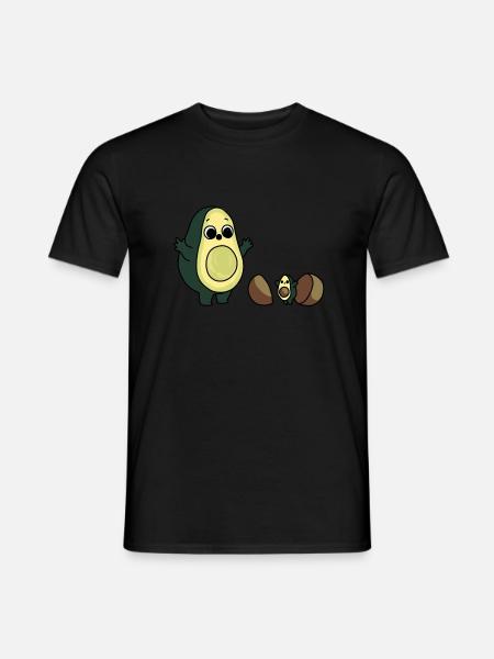 Avocat avec Baby Clipart - T-shirt homme - noir