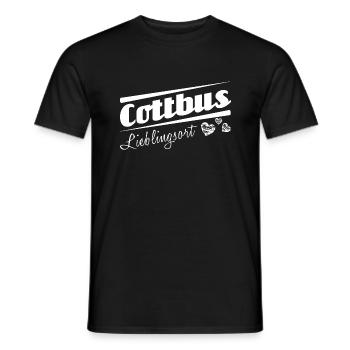 Cottbus - Lieblingsort mit Stadtnamen - Männer T-Shirt - Schwarz - Vorne - AI Model Male 178 light (178cm)