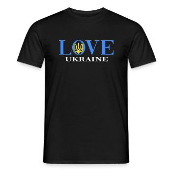 UKRAINE "Ukrainian" slava ukraini zelenskyi - Men's T-Shirt - black - Front - AI Model Male 178 light (178cm)