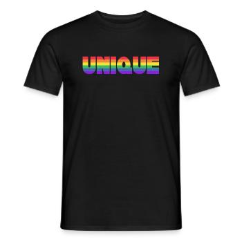 UNIQUE - EINZIGARTIG - Männer T-Shirt - Schwarz - Vorne - AI Model Male 178 light (178cm)
