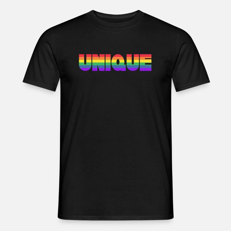 UNIQUE - EINZIGARTIG - Männer T-Shirt - Schwarz