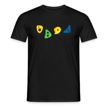 salle d’escalade escalade bloc - T-shirt homme - noir - Devant - AI Model Male 178 light (178cm)
